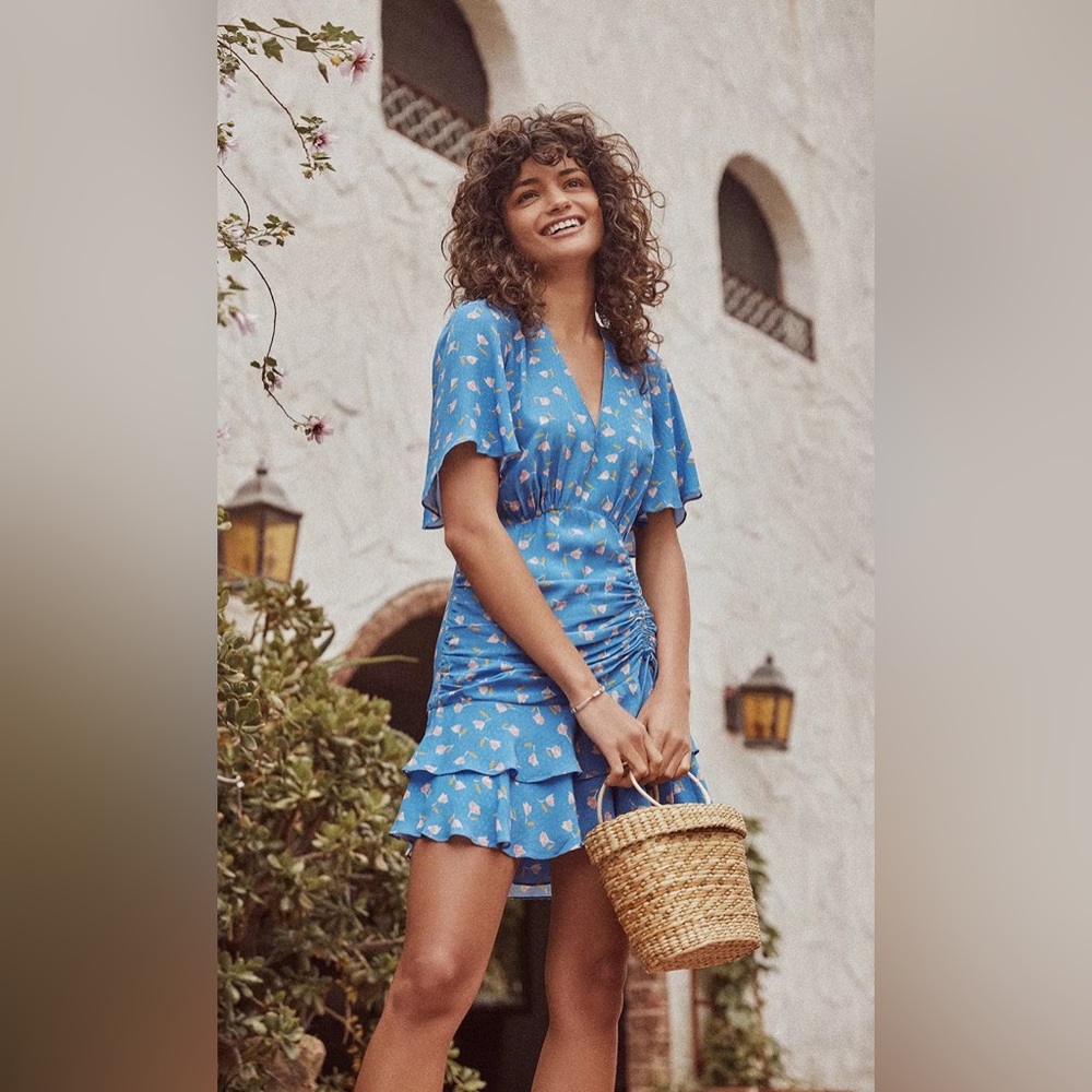 SAYLOR Mel Blue Floral Mini Dressπππ - Picture 2 of 16